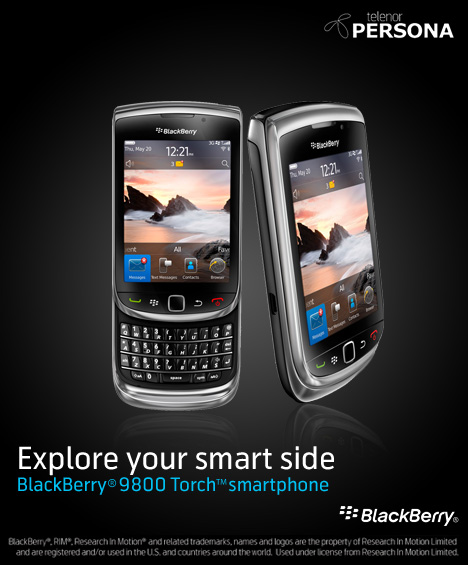 telenor persona blackberry 9800 torch